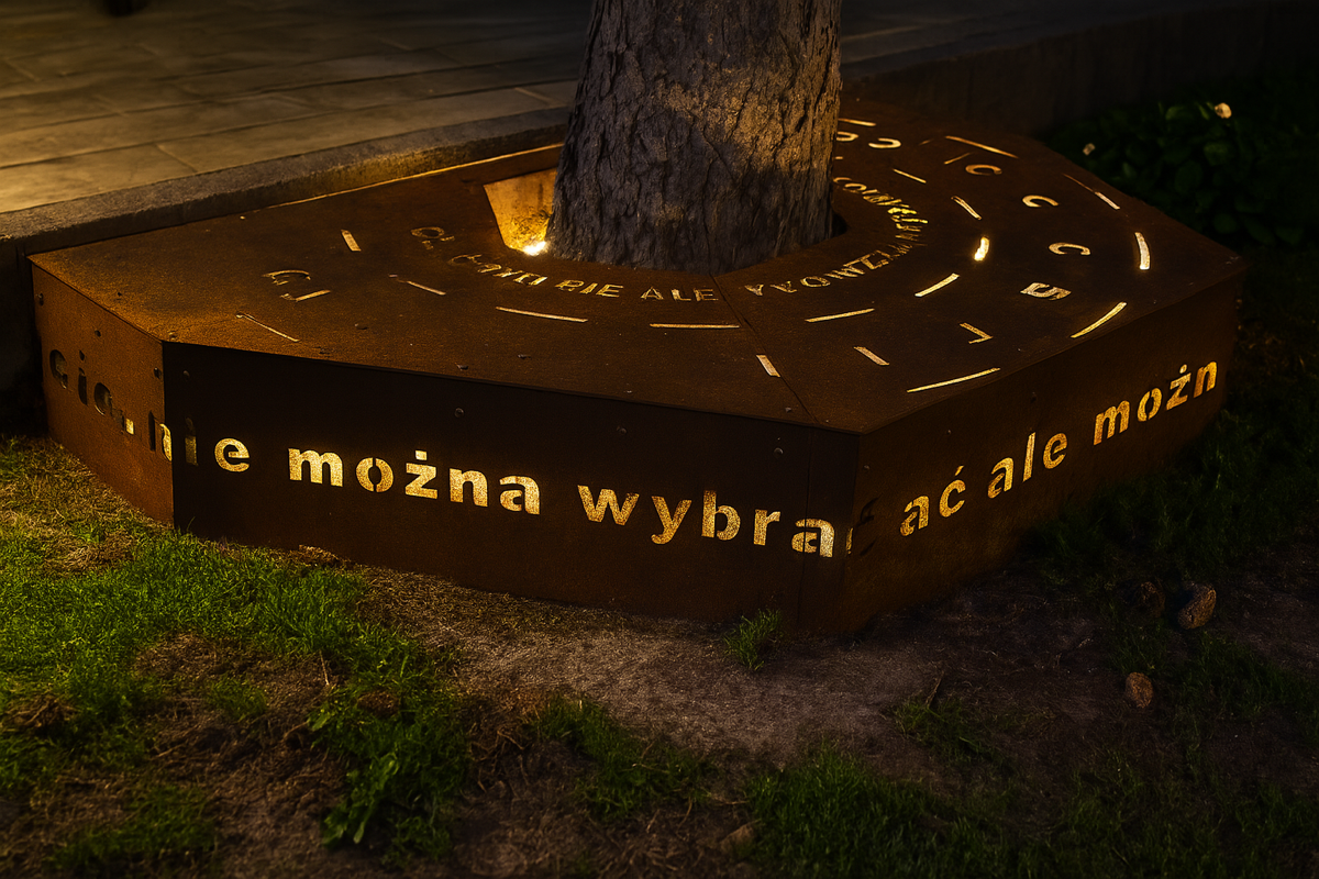 Maskownica Podest Dekoracja drzew ogrodu Stal Corten