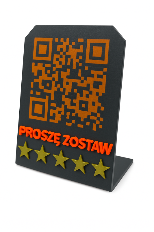 Tabliczka Kod QR Opinia Google 35x11cm Reklama