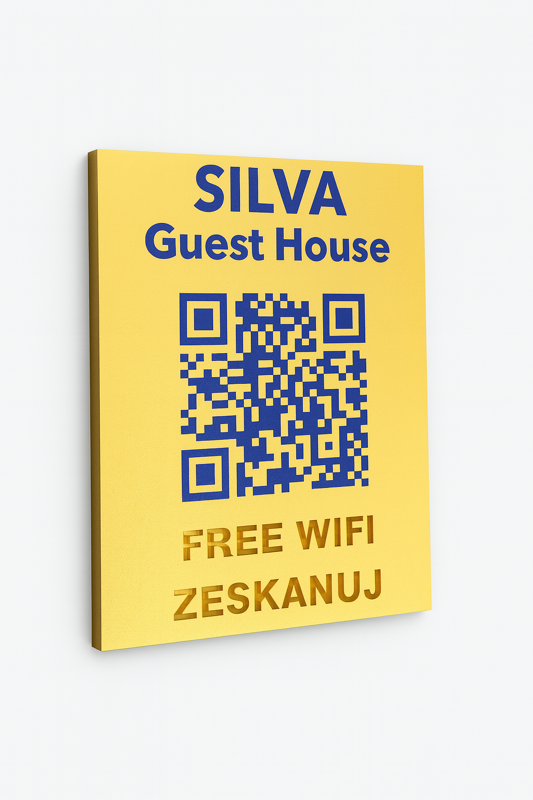 Tabliczka z kodem QR do łączenia się z WIFI