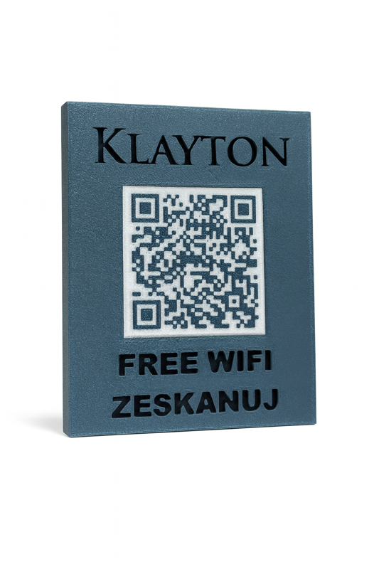 Tabliczka z kodem QR do łączenia się z WIFI