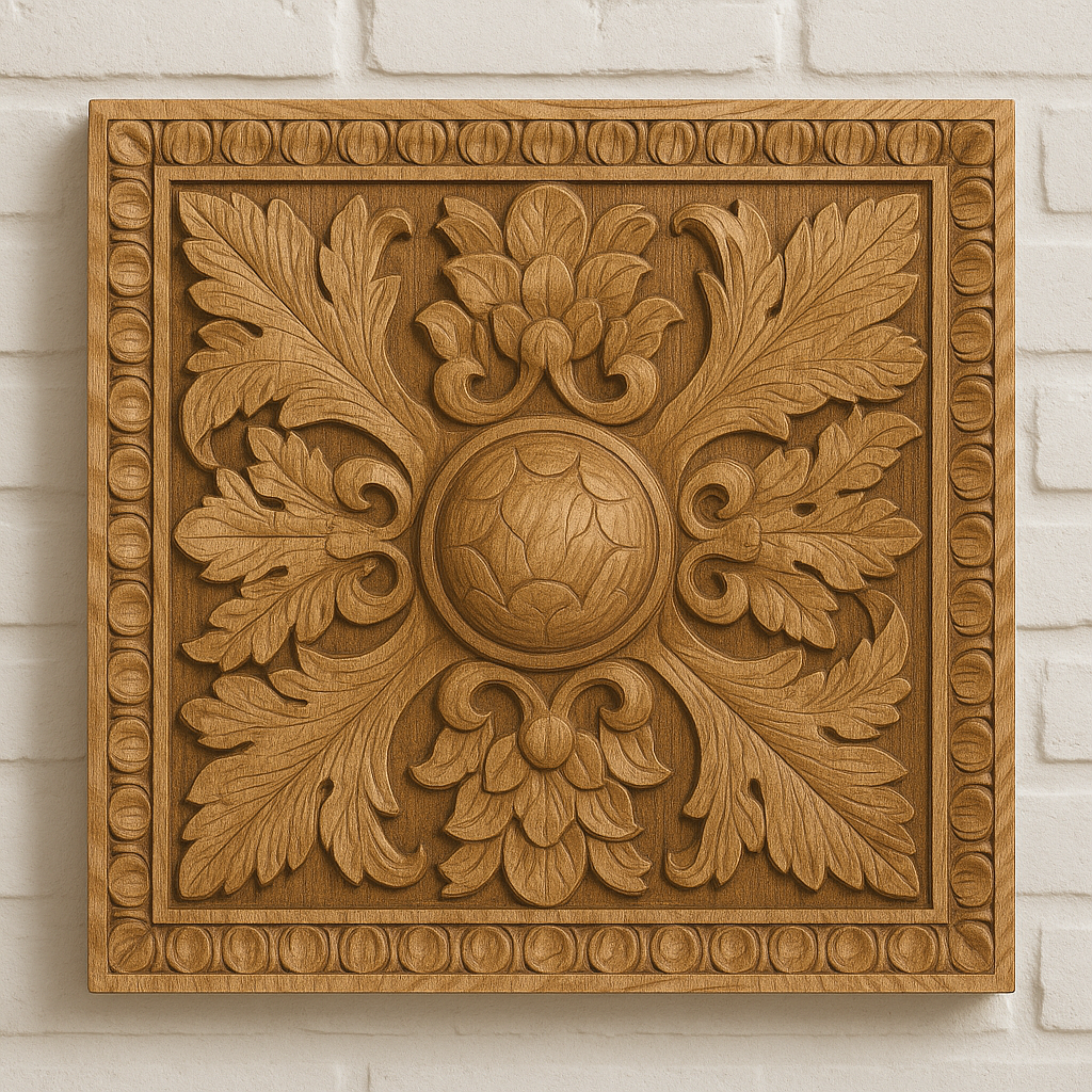 Ornament Ozdoba drewniana Dekoracja 30x30cm