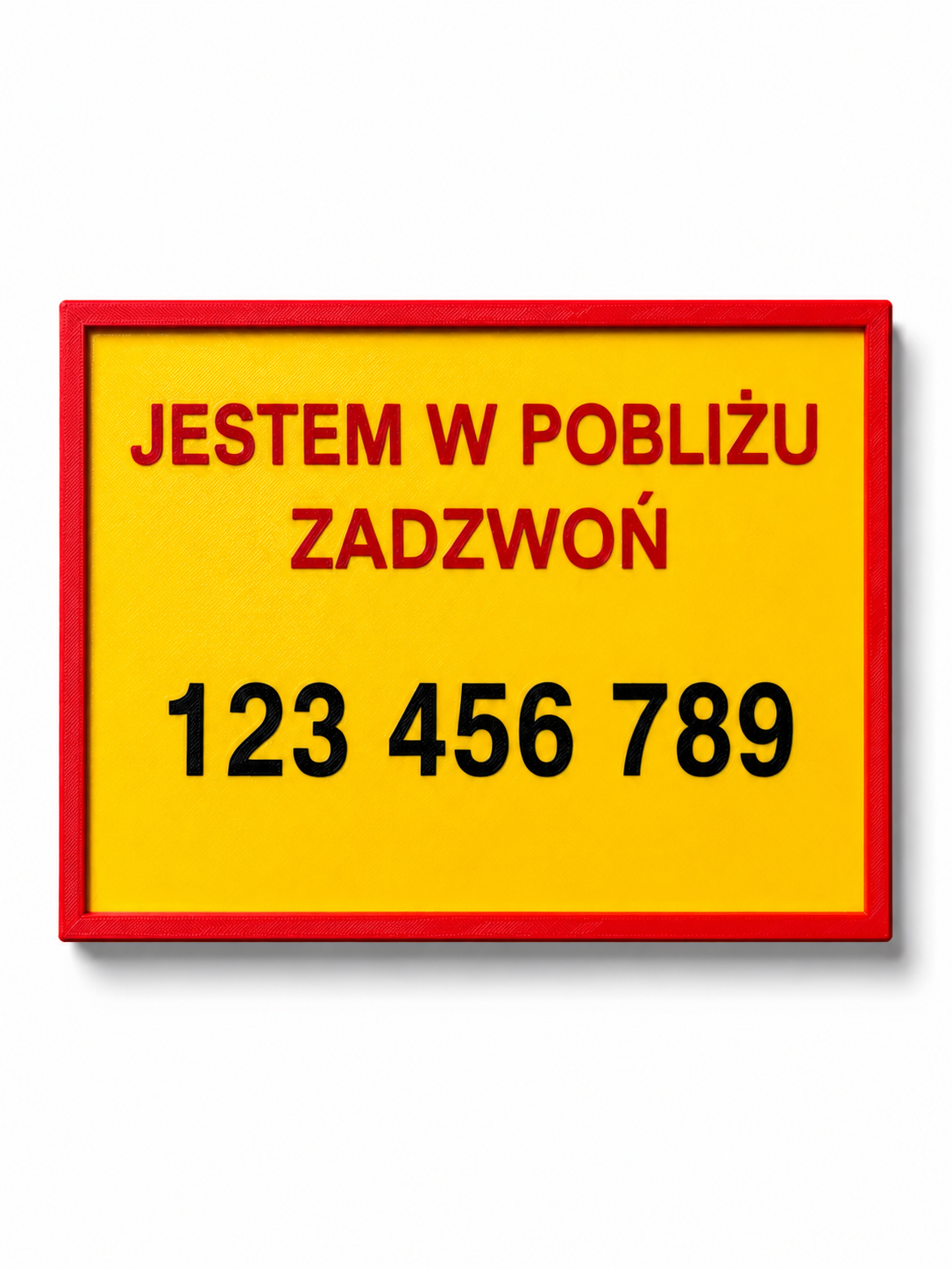 Tabliczka 3D „OTWARTE / ZAMKNIĘTE / JESTEM W POBLIŻU – ZADZWOŃ”