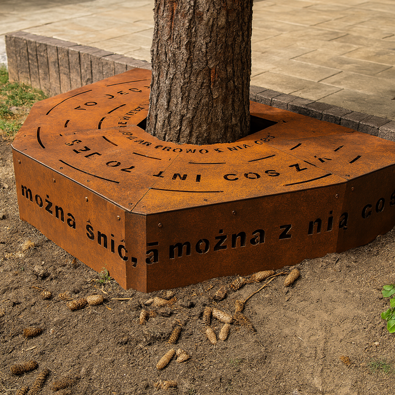 Maskownica pod drzewo Corten – dekoracyjny podest