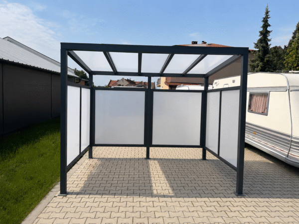 Wiata rowerowa aluminiowa 3 × 2 m