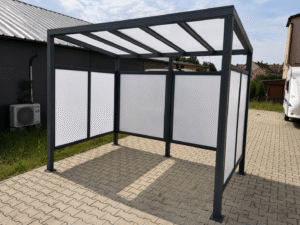 Wiata rowerowa aluminiowa 3 × 2 m