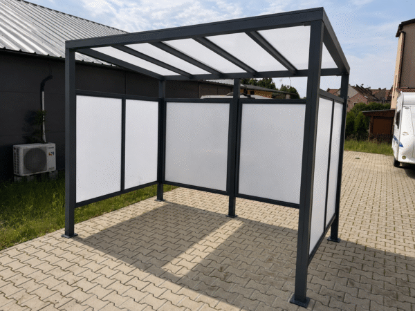 Wiata rowerowa aluminiowa 3 × 2 m