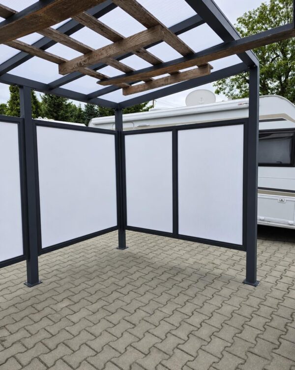 Wiata rowerowa aluminiowa 3 × 2 m