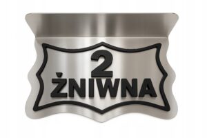 Tabliczka adresowa ze stali nierdzewnej z literami 3D