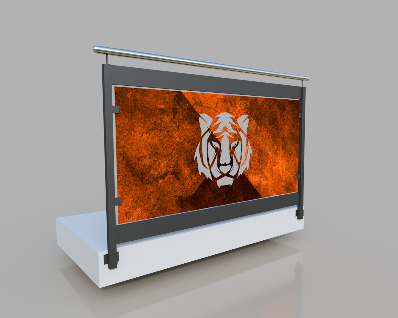 WYPEŁNIENIE BALUSTRADY PORĘCZY 150 X 50 CM STAL NIERDZEWNA CORTEN ALUMINIUM